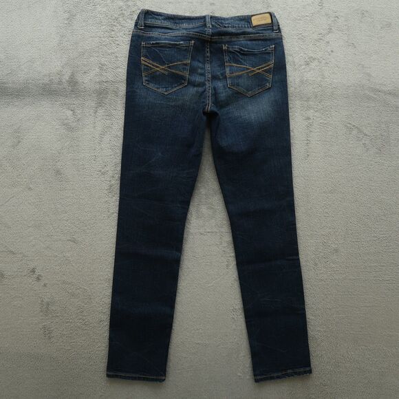 Aeropostale Jeans Womens Size 4 Short Blue Low-Rise Skinny 30" Inseam Distressed - Picture 13 of 16